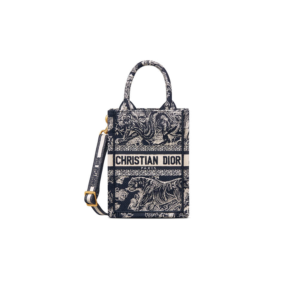 mini D*or book tote phone bag