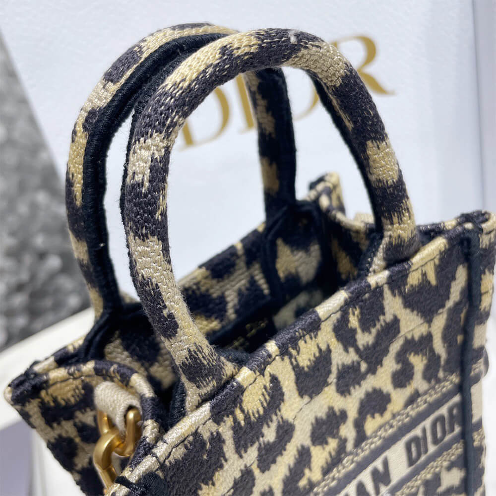 mini D*or book tote phone bag