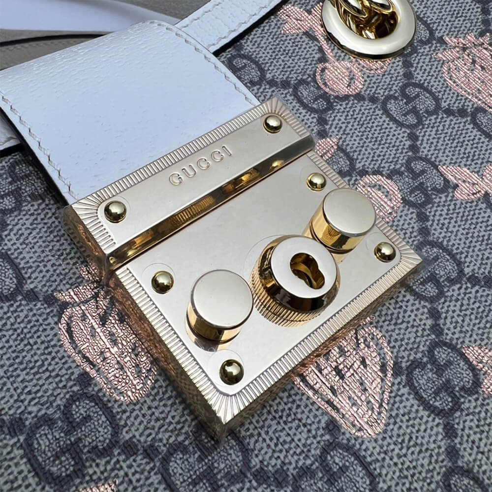 GG Padlock small berry tote bag