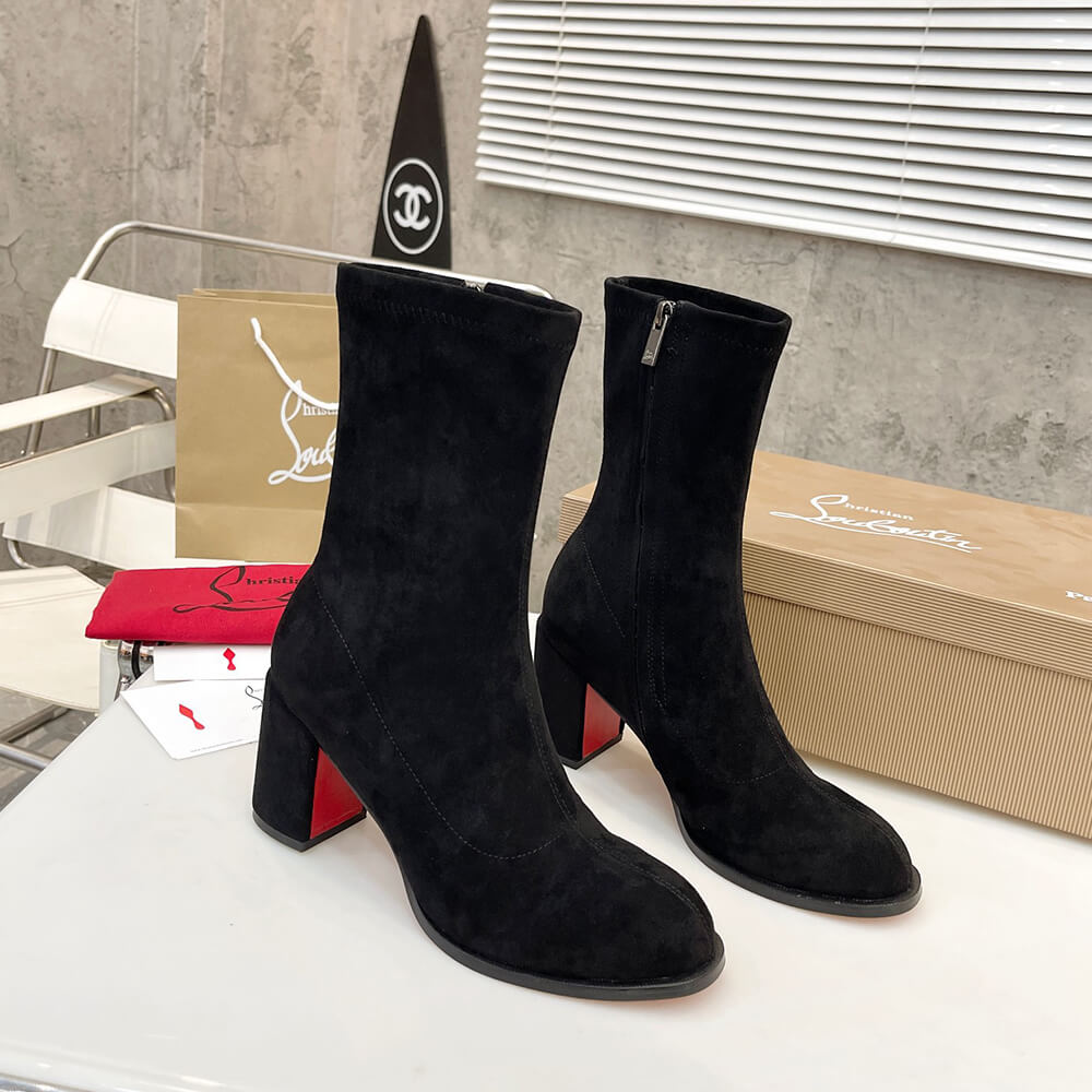 Ch**an louboutin strechadoxa 70 suede ankle boots