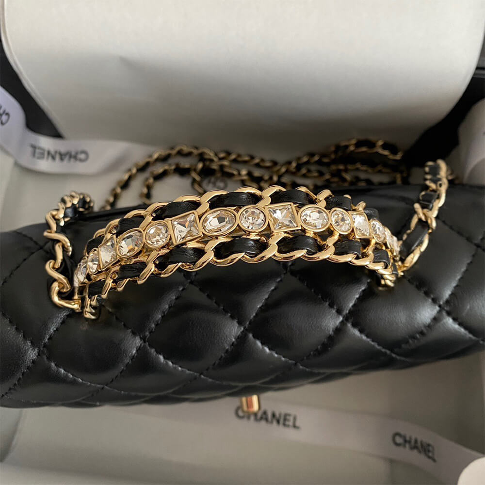 Ch*el mini flap with top handle