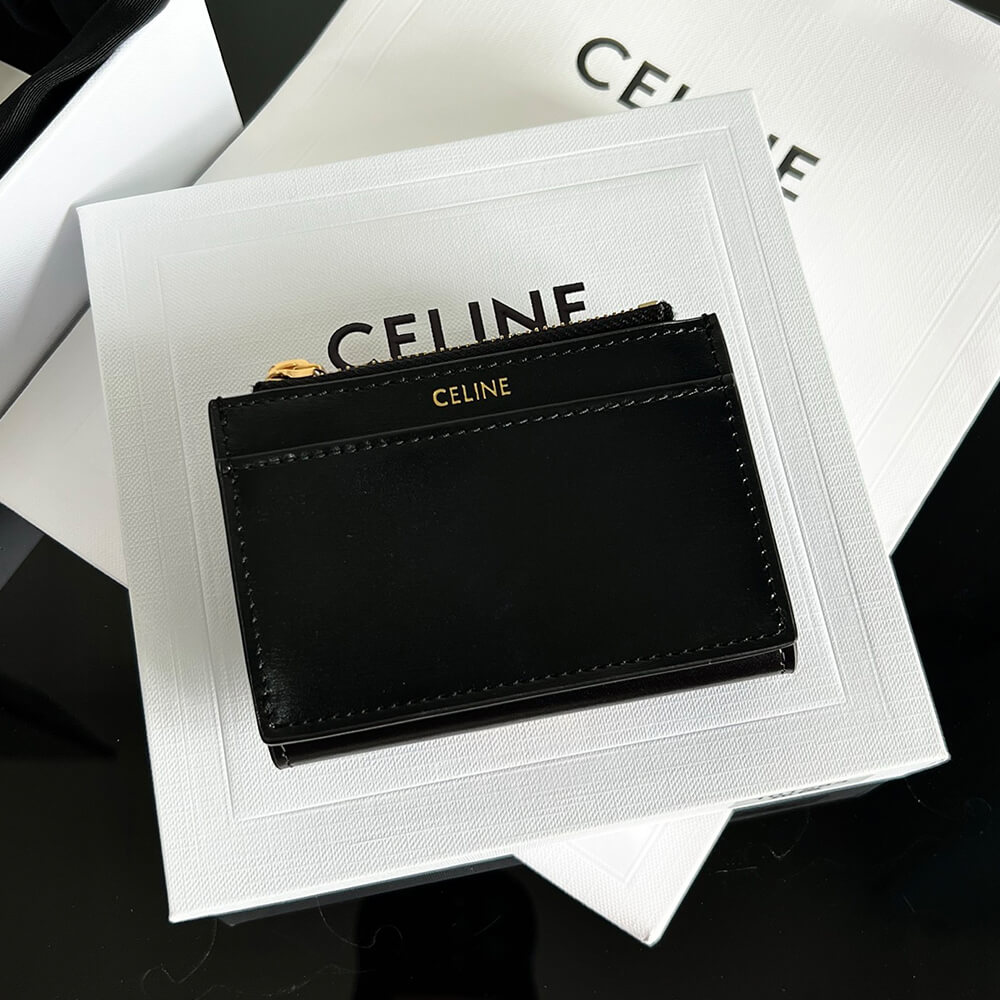 Ce**e compact wallet with coin triomphe in shiny calfskin(high-end grade)