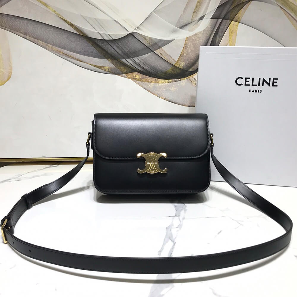 Ce**e classique triomphe bag in shiny calfskin(high-end grade)