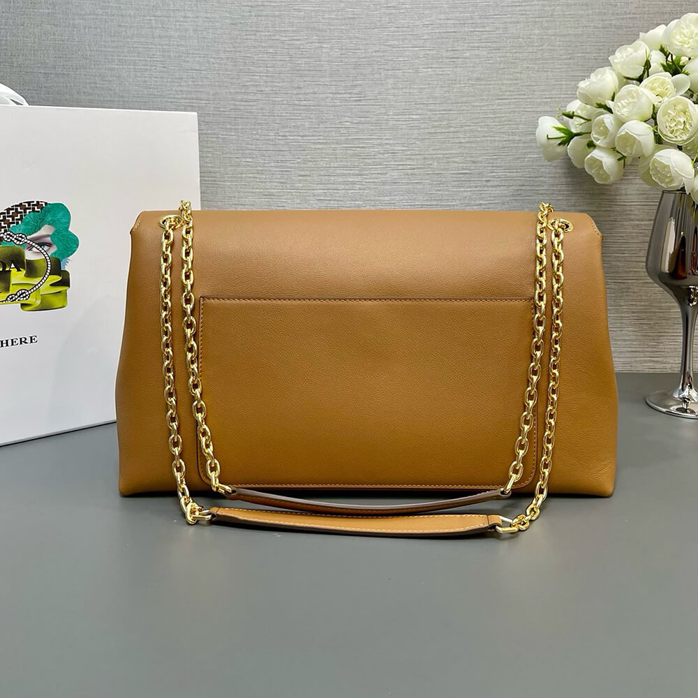 Pra*a medium leather shoulder bag (high-end grade)