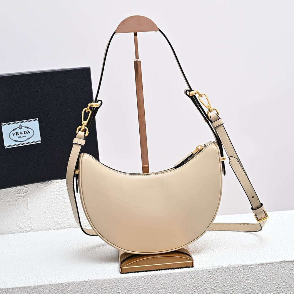 Pra*a arque leather shoulder bag