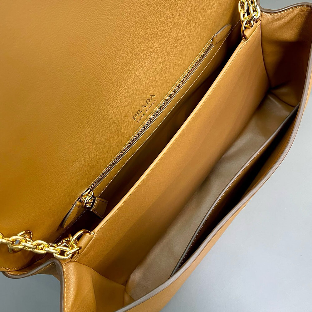 Pra*a medium leather shoulder bag (high-end grade)