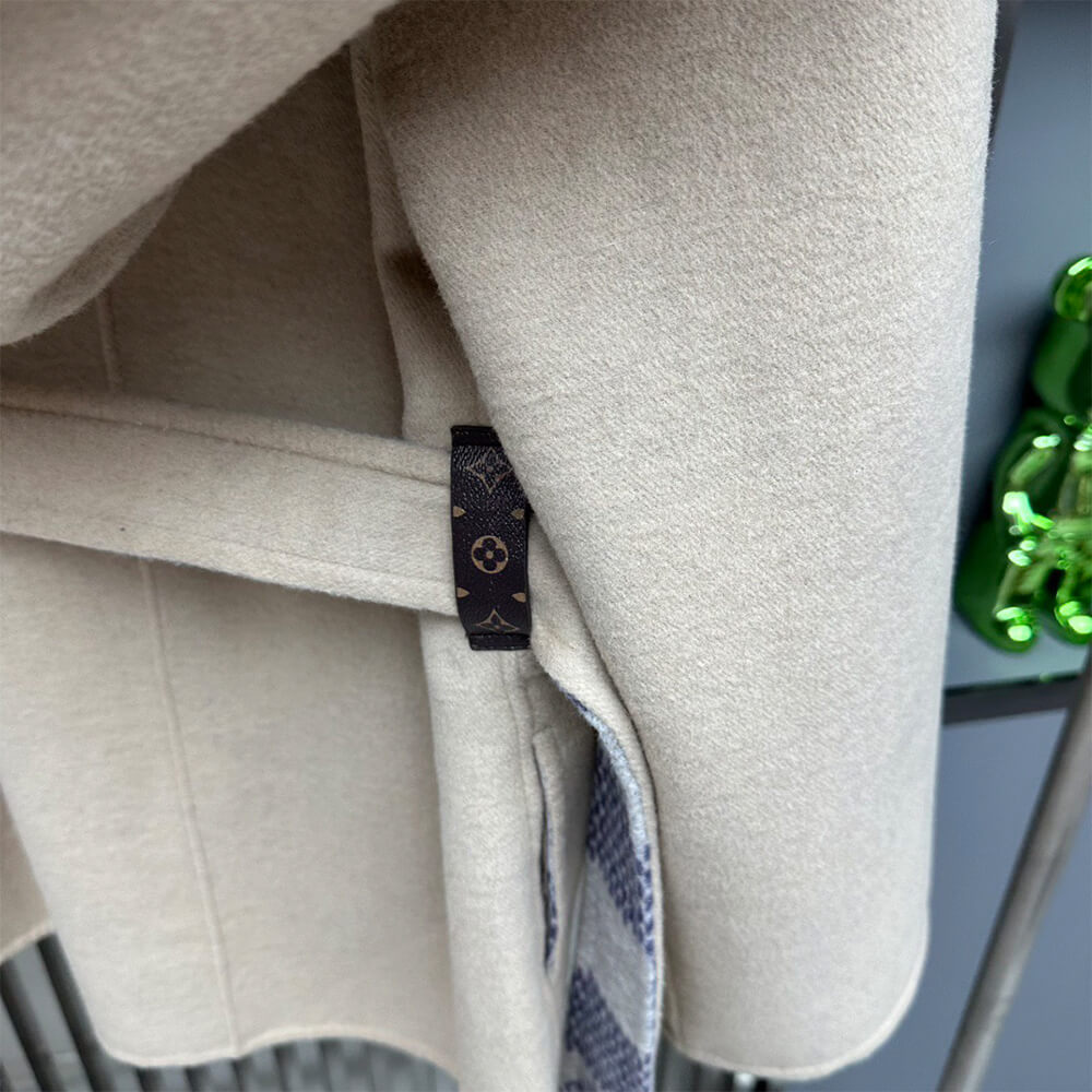 LV Reversible Damier Azur Hooded Wrap Coat(HIGH-END GRADE)