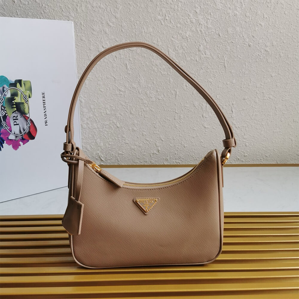 Pra*a re-edition saffiano leather mini bag