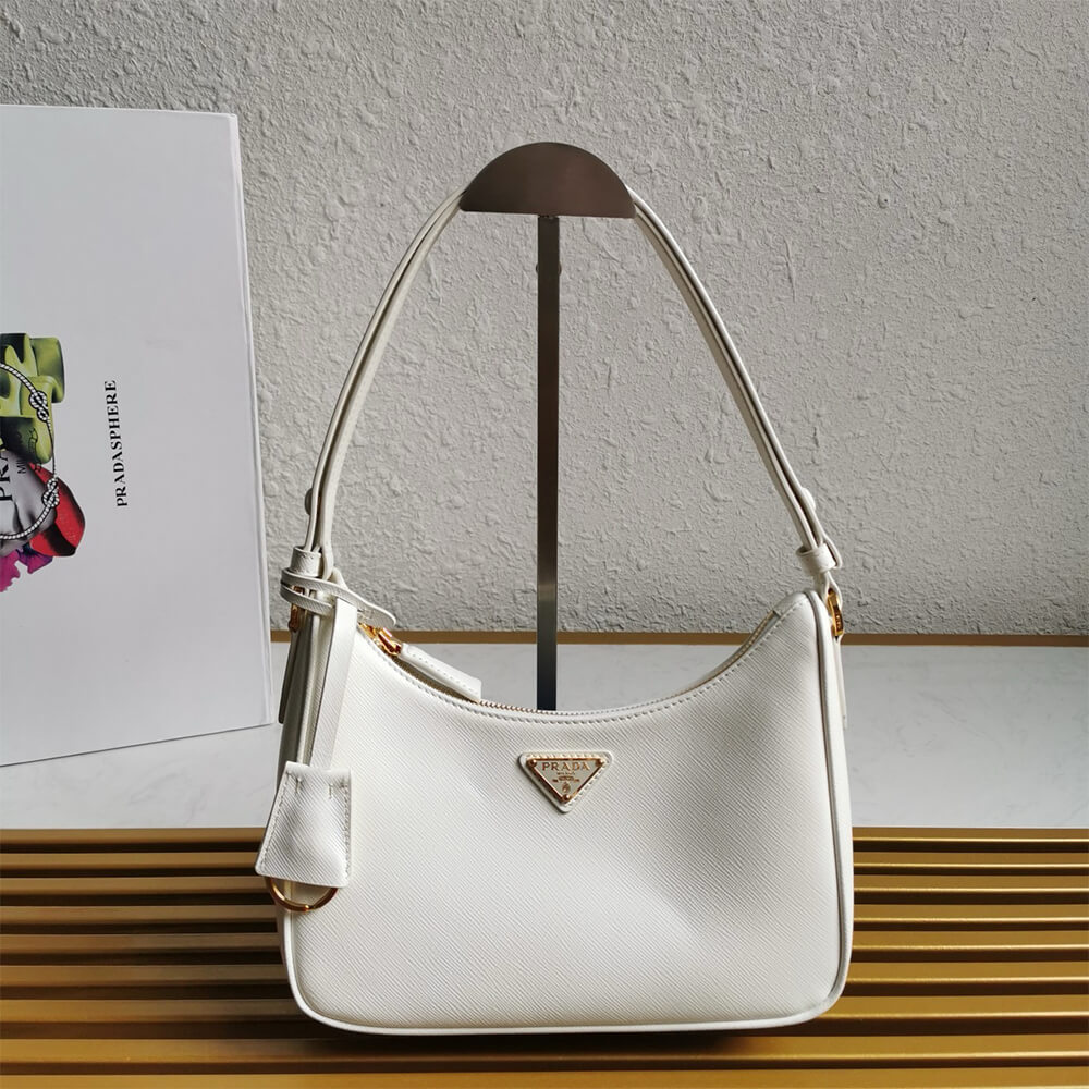 Pra*a re-edition saffiano leather mini bag