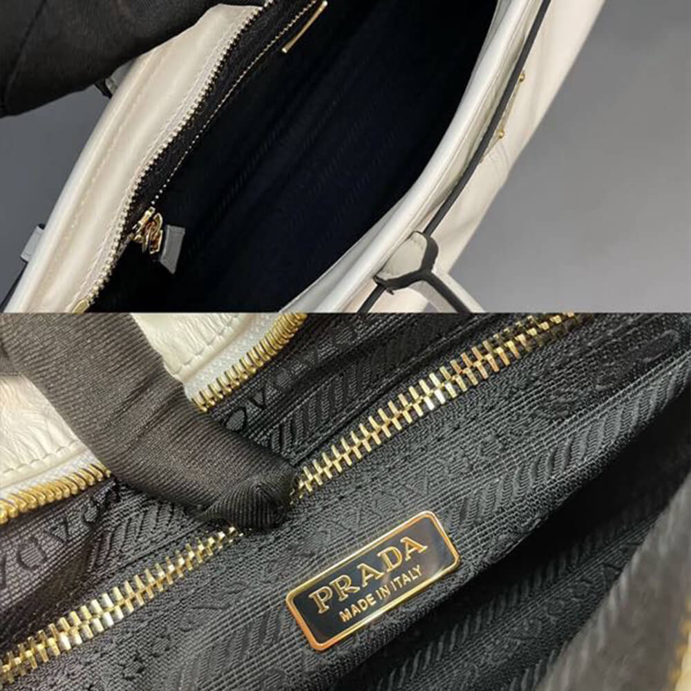 Pra*a medium leather handbag(high-end grade)